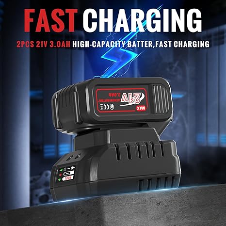 Cordless Buffer Polisher, 5 Inch Random Orbital Car Polisher Waxer, 6 Variable Speed 1000-5200 RPM, 21V 3.0Ah Batteries , 28Pcs Polishing Kit,for Car Polishing, Waxing, Boat Sanding, Scratch Removing