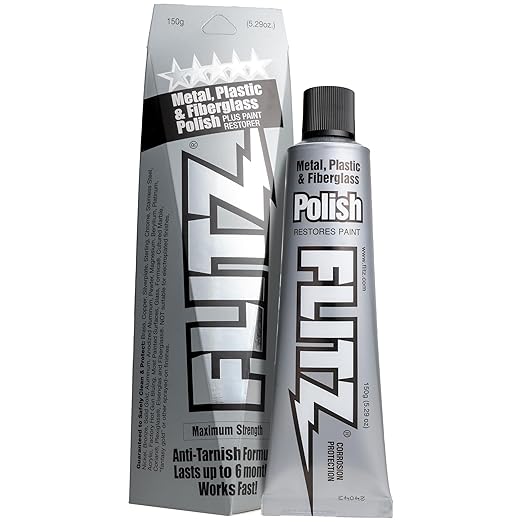 Flitz Multi-Purpose Metal Polish Paste - 5.29oz Tube of USA-Made Chrome Polish - Works on Stainless Steel, Aluminum, Plastic, Jewelry and Cars - Non-Abrasive Cleaner & Rust Remover (1 Pack)